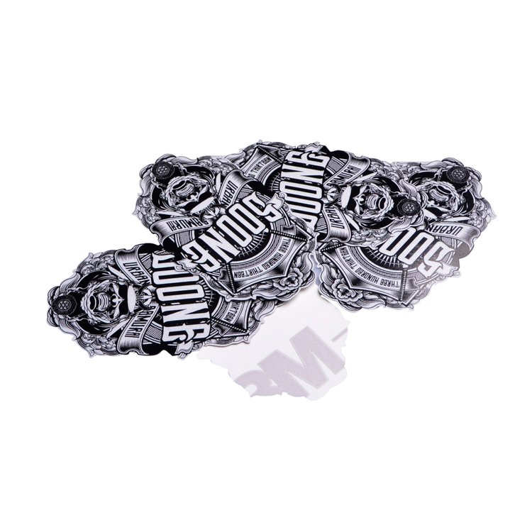 reflective black sticker