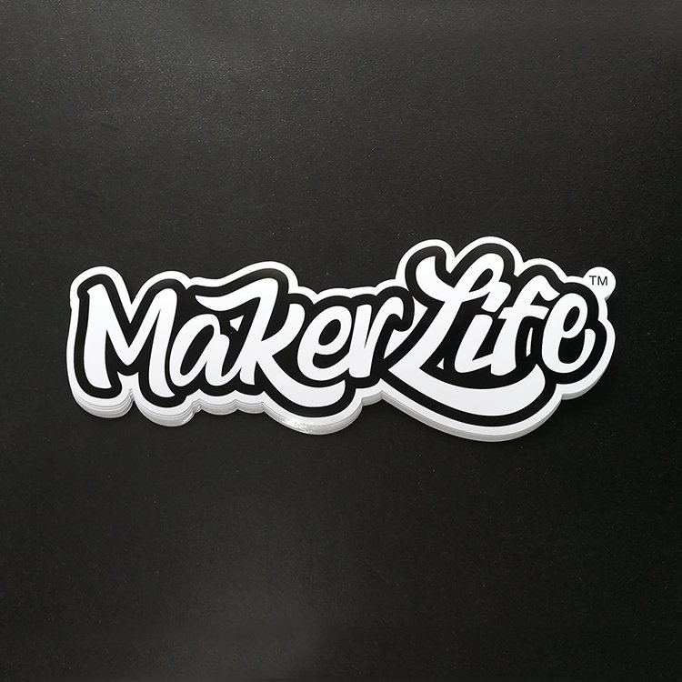 black and white car stickers