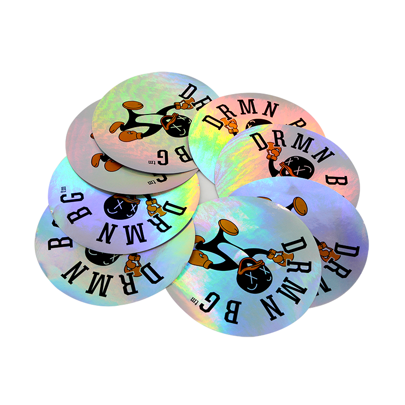 Silver Hologram Stickers