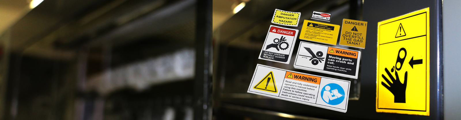 warning label banner