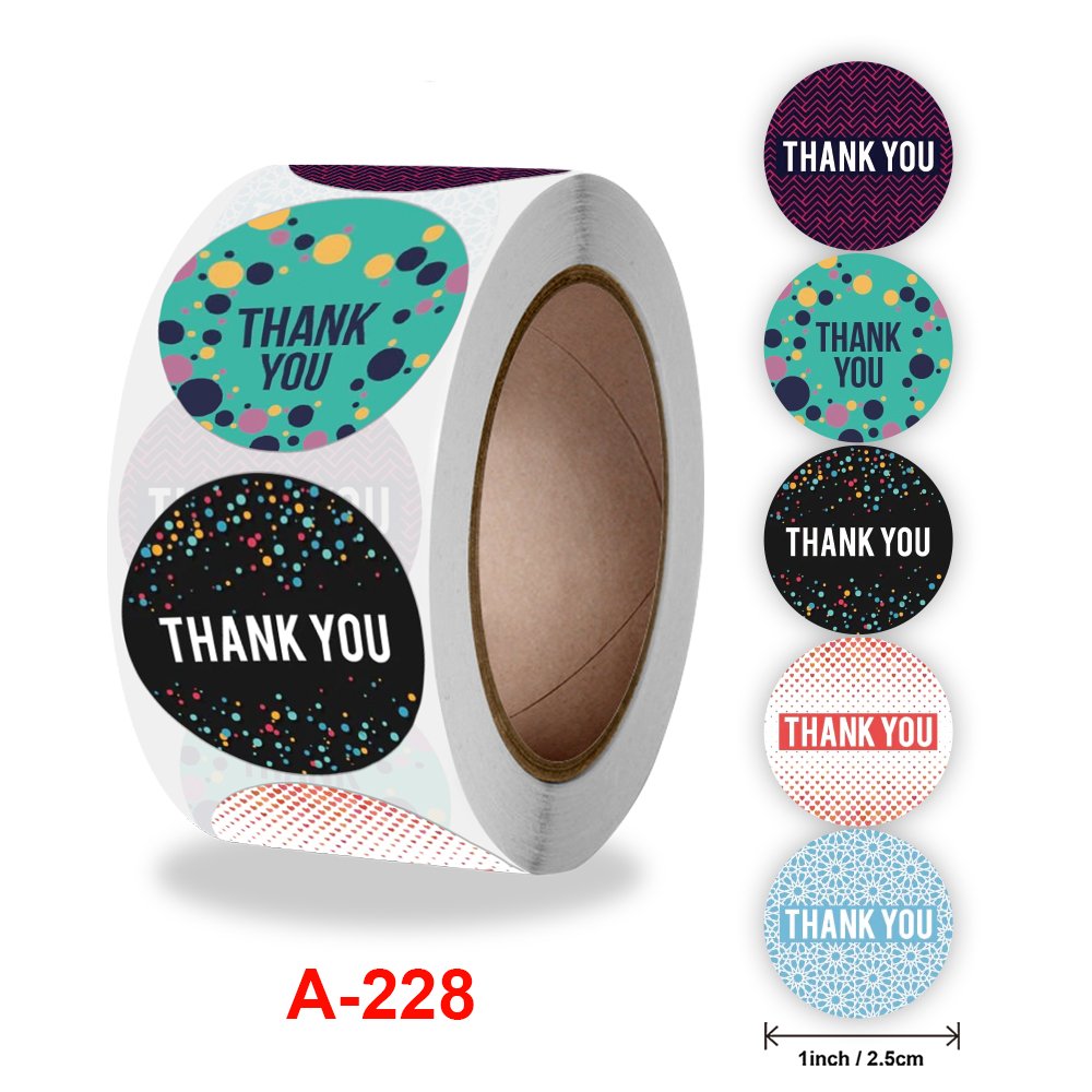 500 thank you stickers
