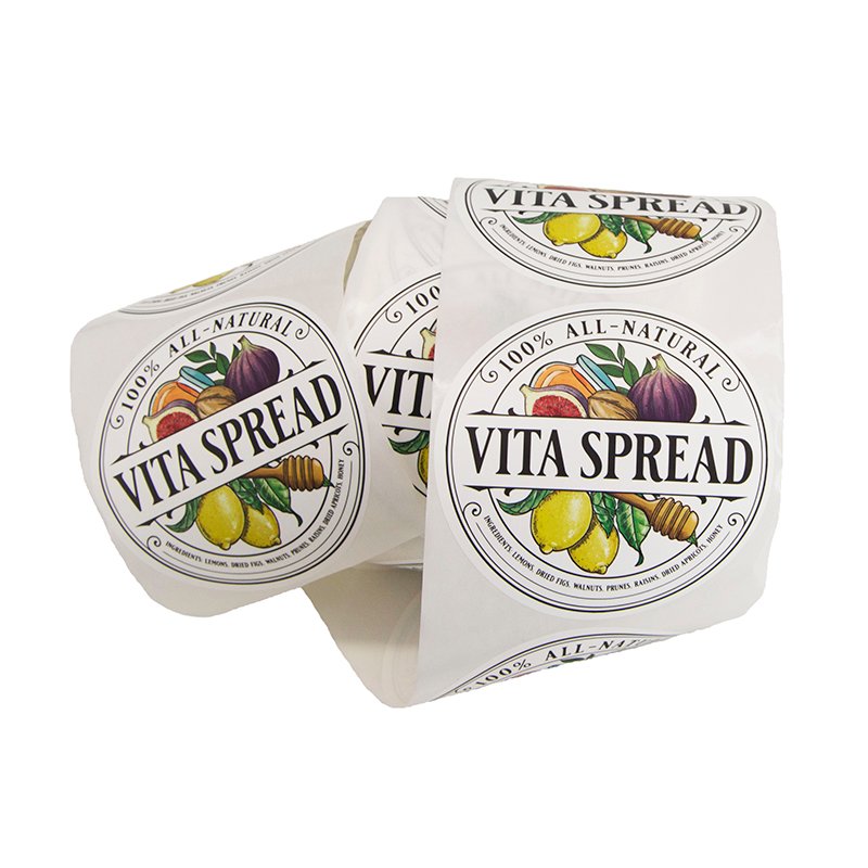 Frozen Adhesive Round Labels