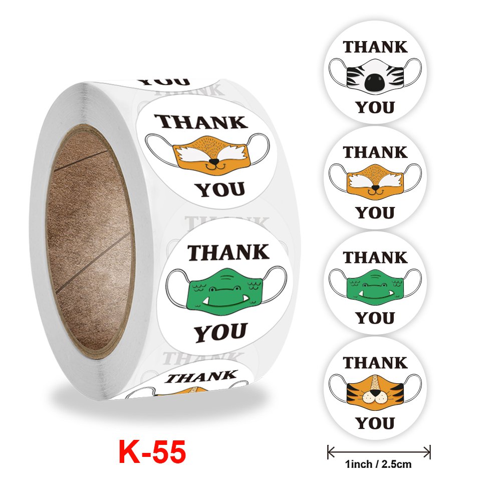 mask thanks you sticker