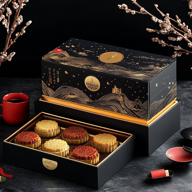 rigid moon cake boxes